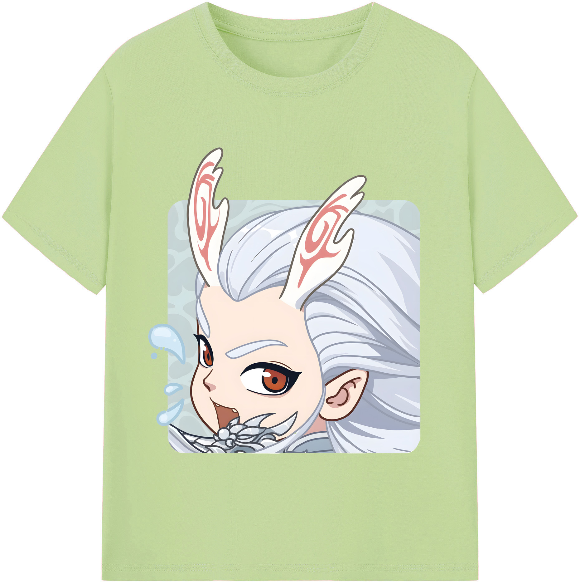 （画像用） Ne Zha 2 ナタ 魔童の大暴れ 綿100％半袖Tシャツ（フロントプリント）